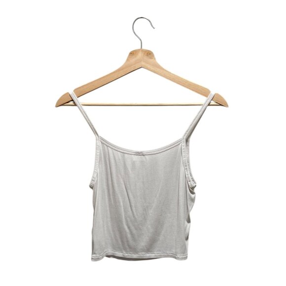 Sunday Best Cropped Spaghetti Strap Tank Top White Size M Boho Summer Festival - Picture 9 of 11